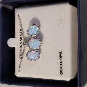 Sterling silver earrings and necklace set